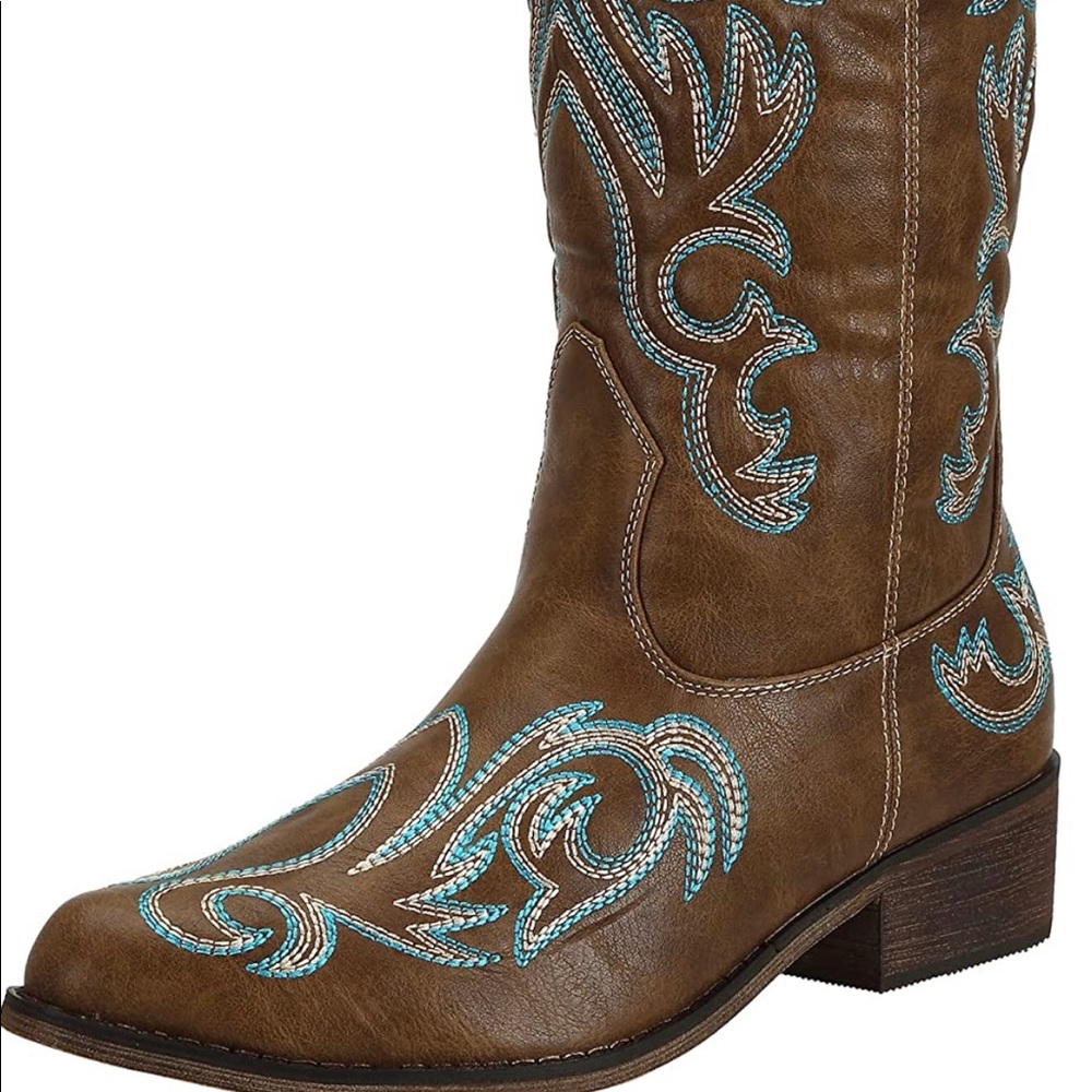 Western Cowgirl boots wide calf 8